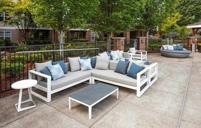 Outside lounge area