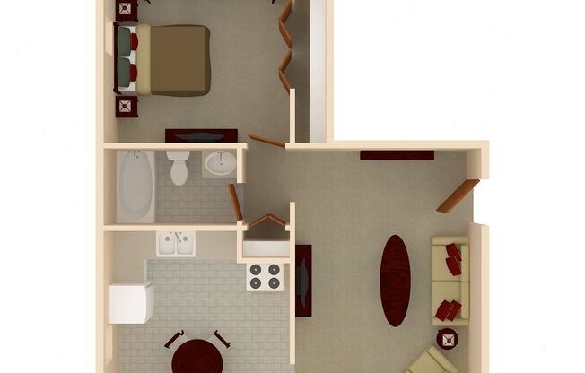 1 bed, 1 bath, 600 sqft, $999, Unit 8659A