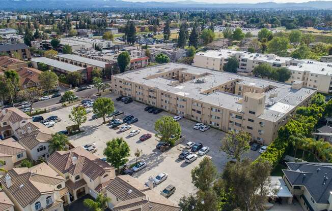 Ariel View Of Parking Space at Park Merridy, Northridge