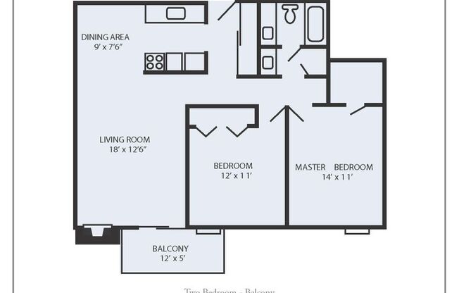 2 beds, 1 bath, 890 sqft, $1,825, Unit 406