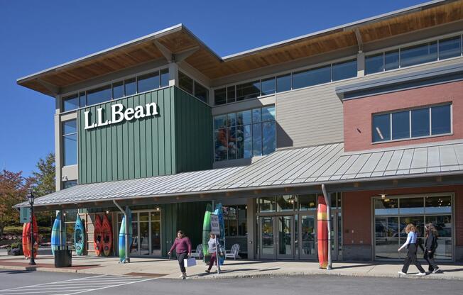 L.L.Bean at Legacy Place offers convenient access to outdoor gear, apparel, and everyday essentials just minutes from The Avens at Dedham.