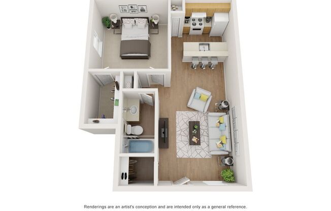 1 bed, 1 bath, 767 sqft, $1,435