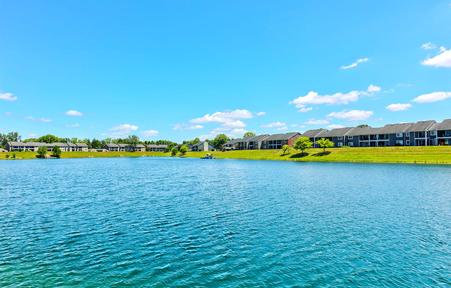 Lake at Somerset Lakes Apartments, offering a serene outdoor space with scenic views.