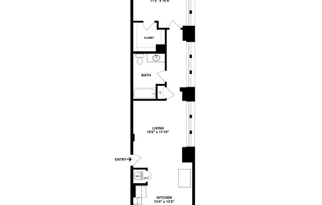 1 bed, 1 bath, 843 sqft, $2,335, Unit C-C06
