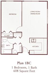 1 bed, 1 bath, 612 sqft, $1,379