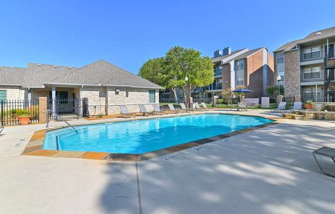 Sparkling Swimming Pool at Bookstone and Terrace Apartments in Irving, Texas