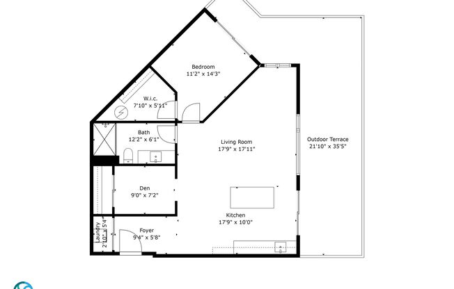 1 bed, 1 bath, 962 sqft, $2,850, Unit 622