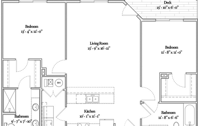 2 beds, 2 baths, 1,158 sqft, $1,765, Unit YH-2041