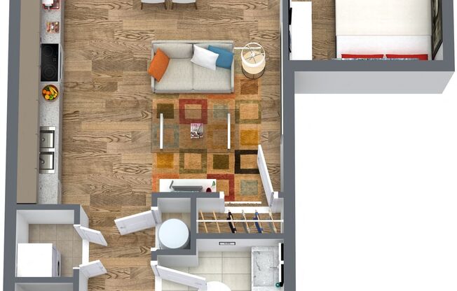 Studio, 1 bath, $2,500