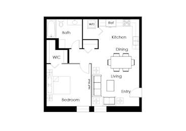 1 bed, 1 bath, 528 sqft, $1,640