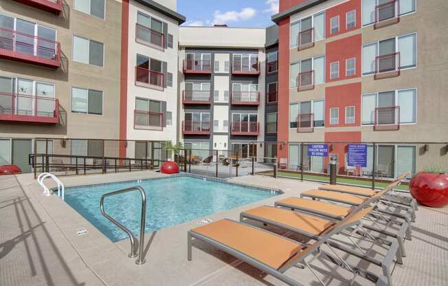 our apartments in a city have a swimming pool