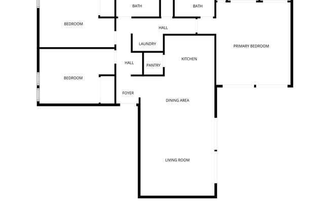 3 beds, 2 baths, 1,500 sqft, $1,466, Unit E-E1