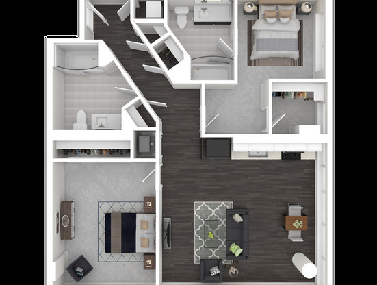 2 beds, 2 baths, 1,087 sqft, $4,025