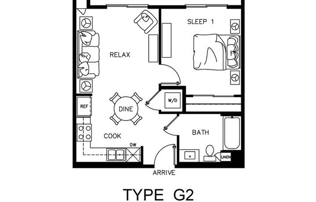 1 bed, 1 bath, 674 sqft, $2,800, Unit 226