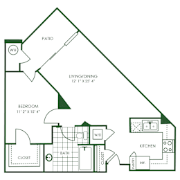 1 bed, 1 bath, 823 sqft, $2,628