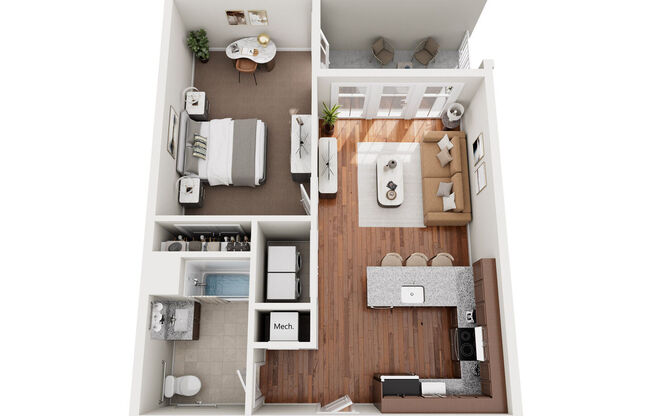 1 bed, 1 bath, 808 sqft, $1,450