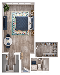 Studio, 1 bath, 447 sqft, $1,670