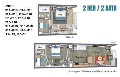 2 beds, 2 baths, 968 sqft, $2,027