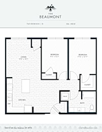 2 beds, 1 bath, $1,507