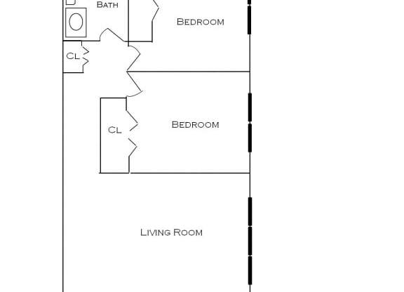 2 beds, 1 bath, 795 sqft, $1,225