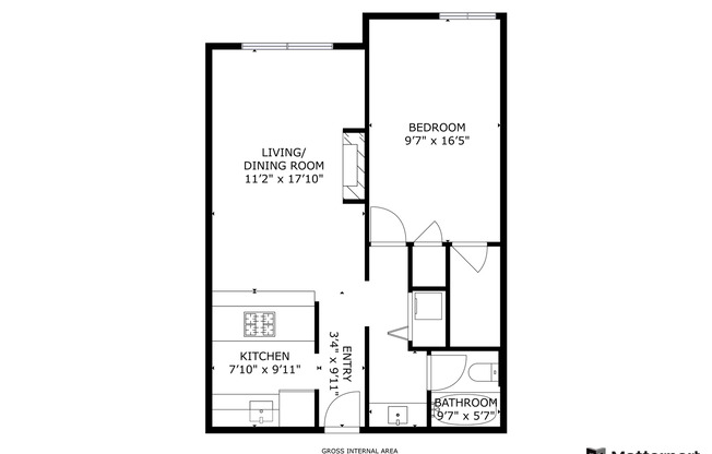 1 bed, 1 bath, 599 sqft, $1,499, Unit 09