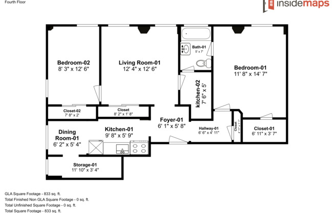 2 beds, 1 bath, $2,495