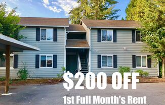 $200 Off 1st Full Month! Puyallup Area 2 Bed 1.5 Bath Apartment