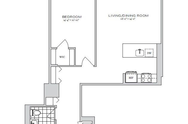 1 bed, 1 bath, 832 sqft, $5,709, Unit 2804