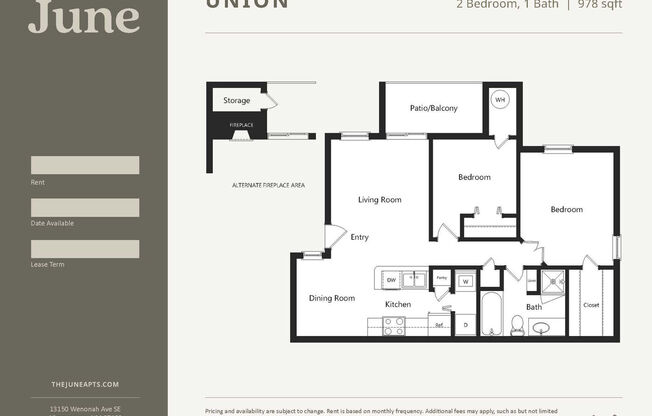 2 beds, 1 bath, 908 sqft, $1,378