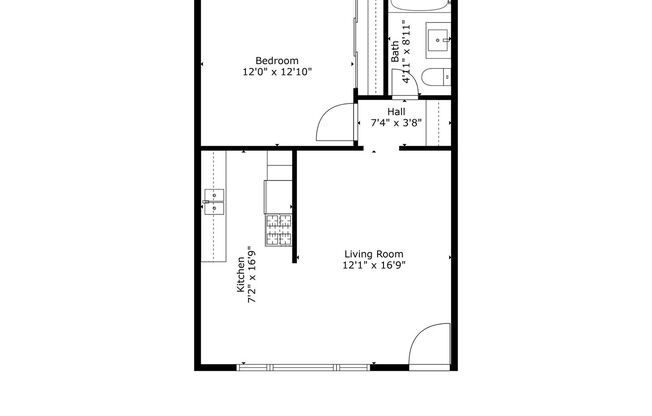 1 bed, 1 bath, 588 sqft, $1,795, Unit Unit 03