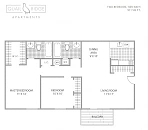 2 beds, 2 baths, 911 sqft, $2,293
