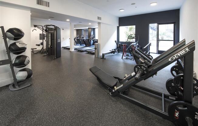 Fitness Center Strength and Conditioning Equipment at 1724 Highland, California, 90028