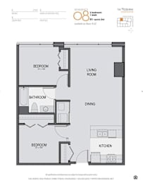 1 bed, 1 bath, 851 sqft, $2,233