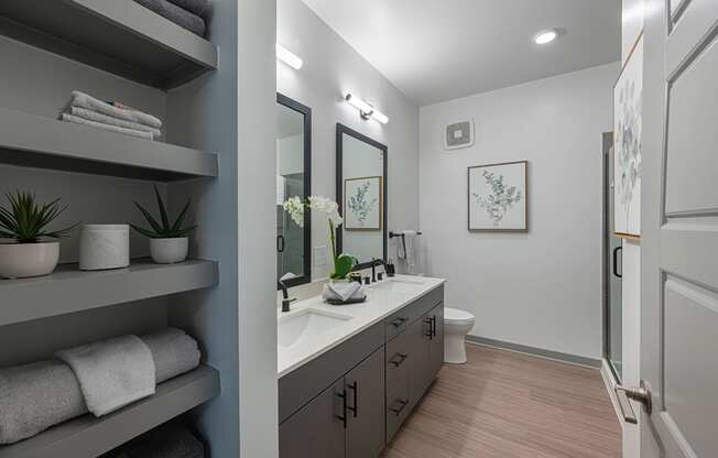 a bathroom with a sink and a toilet and a mirror