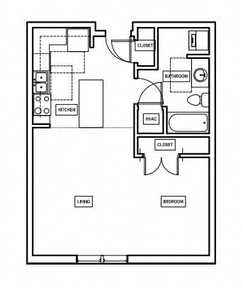Studio, 1 bath, $975