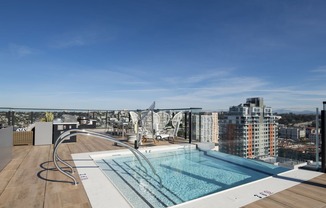 rooftop spa at Luma