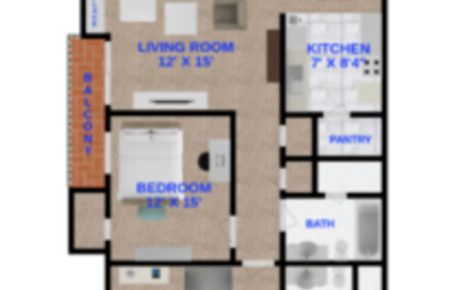 2 beds, 1.5 baths, 950 sqft, $830