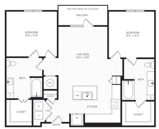 2 beds, 2 baths, 1,185 sqft, $2,199