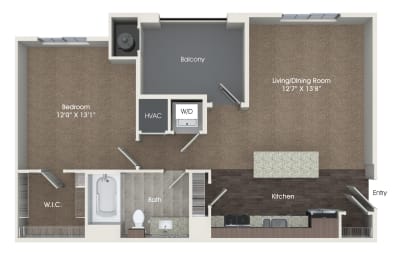 1 bed, 1 bath, 738 sqft, $2,474