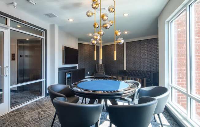 Poker table at luxury apartments in Hampton Va