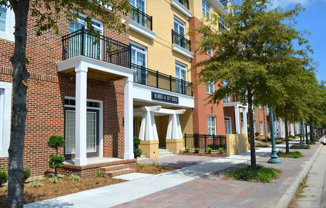 Belmont at City Center Apartments street entrance