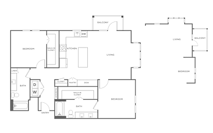 2 beds, 2 baths, 1,294 sqft, $2,131