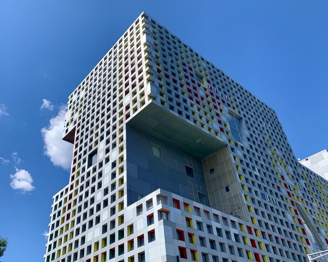 Simmons Hall AKA "The Sponge" at MIT in Cambridge