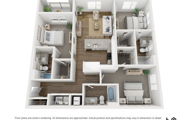 3 beds, 3 baths, 1,332 sqft, $1,711