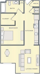 1 bed, 1 bath, 705 sqft, $1,801