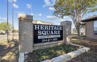 Heritage Square Apartments in Waco, Tx Sign