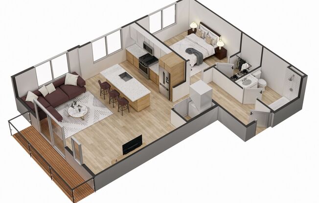 1 bed, 1 bath, 791 sqft, $2,450, Unit 518