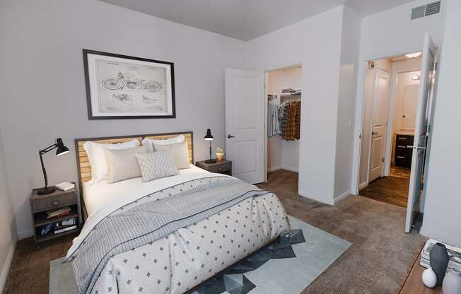 Bedroom with Spacious Closet at Providence Place Apartments, Utah, 84111
