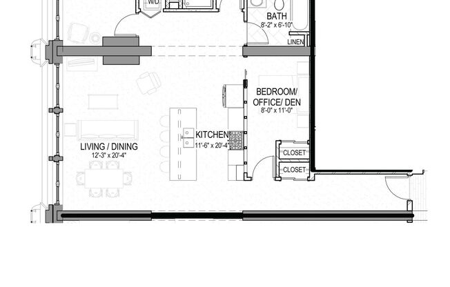 3 beds, 2 baths, 1,464 sqft, $4,255, Unit 302