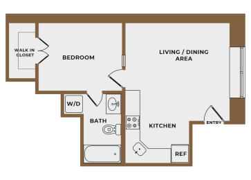 1 bed, 1 bath, 450 sqft, $1,881